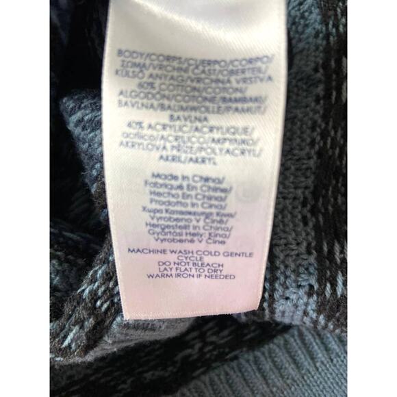 Chaps‎ Fair Isle Cowl Neck Sweater Womens L - Picture 5 of 11